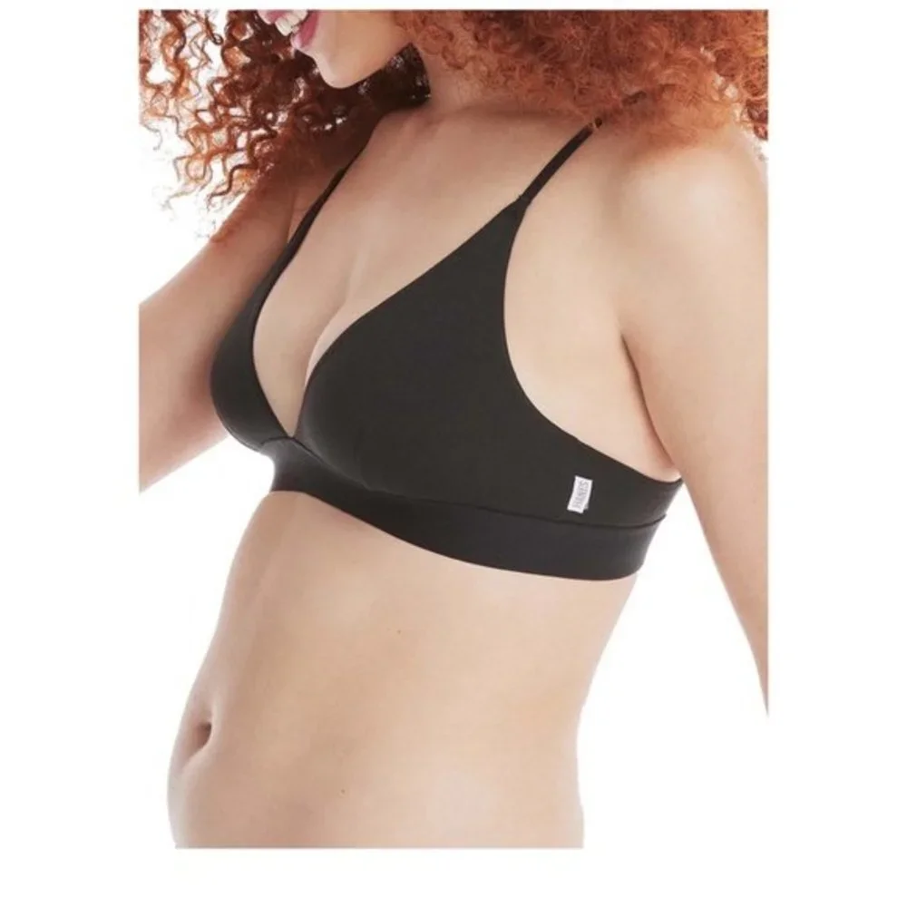 HANES Black Triangle Bra Wire Free XS Brand New NWT - Picture 3 of 7